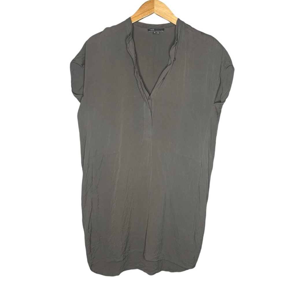 Vince silk gray tunic dress women’s size medium